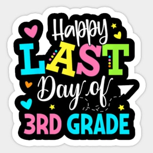 Last Day of 3rd Grade Kids Teacher Student Graduation Sticker